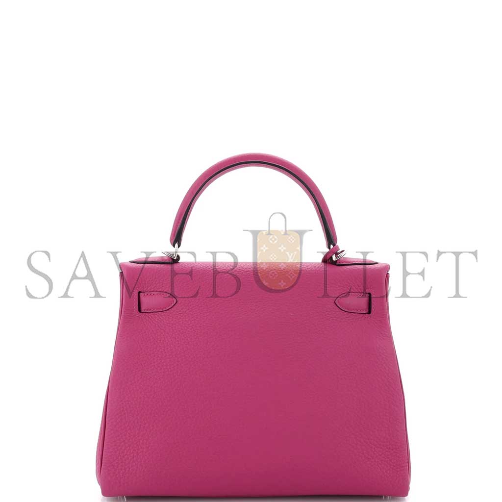 HERMÈS MASTER KELLY 28 ROSE POUR PRE TOGO WITH PALLADIUM HARDWARE (28*22*10cm)